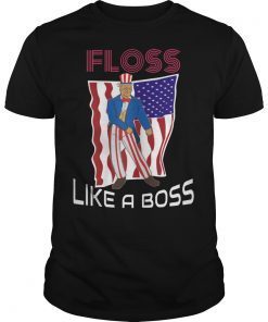 Floss Like a Boss Flossing Uncle Sam Trump T-Shirt