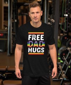 Free Dad Hugs, LGBT Dad, LGBT Awareness, LGBT Pride, Pride Shirt, Awareness T-Shirt, Cool Gay Lesbian Trans Awareness Gift