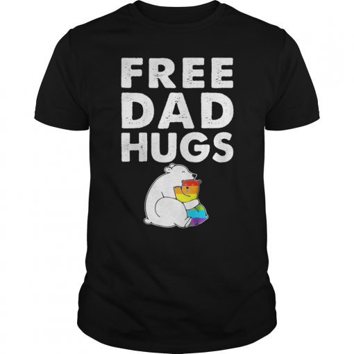 Free Dad Hugs T-Shirt LGBT Bear Pride