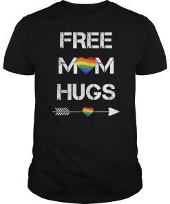 Free Mom Hugs Cute Mom LGBT Gay Pride Rainbow T-Shirts