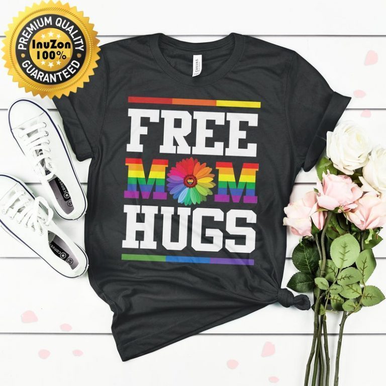 Free Mom Hugs Pride Lgbt Tshirt Free Mom Hugs Pride Flag Shirt Rainbow Love T Support Lgbt