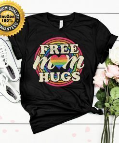 Free Mom Hugs Shirt LGBT Rainbow T-Shirt Free Mom Hugs Pride Flag Shirt Vintage Love Gift Support LGBT Pride Mom Gift Ideas Tee Shirt
