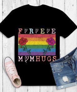 Free Mom Hugs Shirt Love is Love LGBT Short Sleeve Unisex T-Shirts