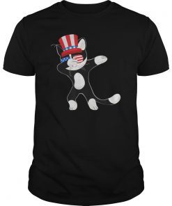 Funny Cat dabbing 4th of july USA American T-Shirt