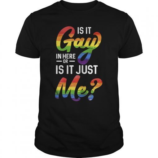 Funny Gay Pride T-Shirt Is It Gay In Here Or Is It Just Me