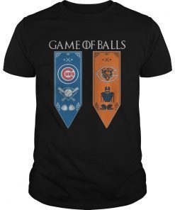 Game of Thrones game of balls Chicago Cubs and Chicago Bears shirt