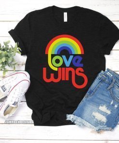 Gay Pride Gift, Love Wins T-Shirt, LGBTQ Rights, Rainbow Flag Gift, Homosexual, Lesbian & Bisexual Pride, Gift For Gay Men, Equality Gift