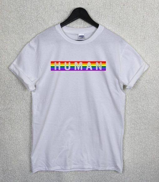 Gay Pride t shirt - Human Gay Rainbow flag LGBT t shirt tee