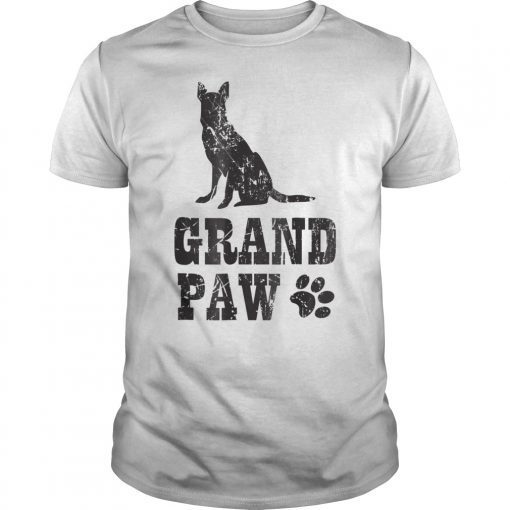 German Shepherd Grand Paw Shirt Grandpaw Grandpa Dog Lover