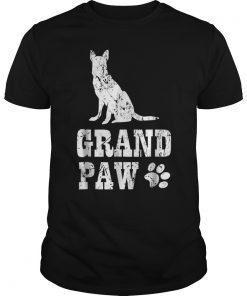 German Shepherd Grand Paw T Shirt Dog Lover Grandpaw Grandpa