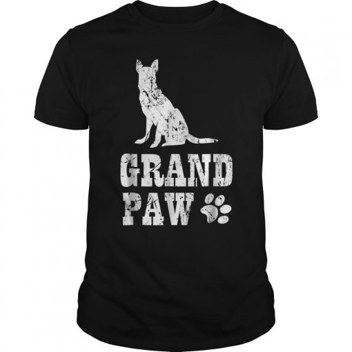 German Shepherd Grand Paw T Shirt Dog Lover Grandpaw Grandpa