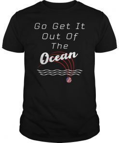 Go Get It Out Of The Ocean Funny Baseball Flag 4th Of July T-Shirt