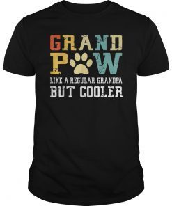 Grand Paw Like A Regular Grandpa But Cooler Dog Love Vintage Gift Tee Shirt