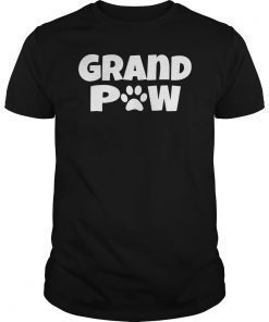 Grand Paw T-Shirt Dog Doggy Lover Grandpaw Grandpa Shirt Man