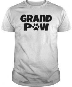 Grand Paw T-Shirt Dog Puppy Lover Grandpaw Grandpa Shirt Man