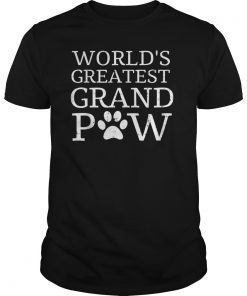 Grandpaw Shirt Worlds Greatest Grand Paw Funny Dogs Tee Shirt