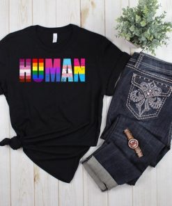 Human Flag LGBT Gay Pride Month Transgender T Shirt - support gay - Lgbt