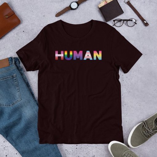 Human Rainbow Flag T-Shirt LGBTQ Gift Gay Pride Shirt LGBTQ Pride Gay Rainbow GIFT Equal Rights Shirt Support Gay Rights Shirt