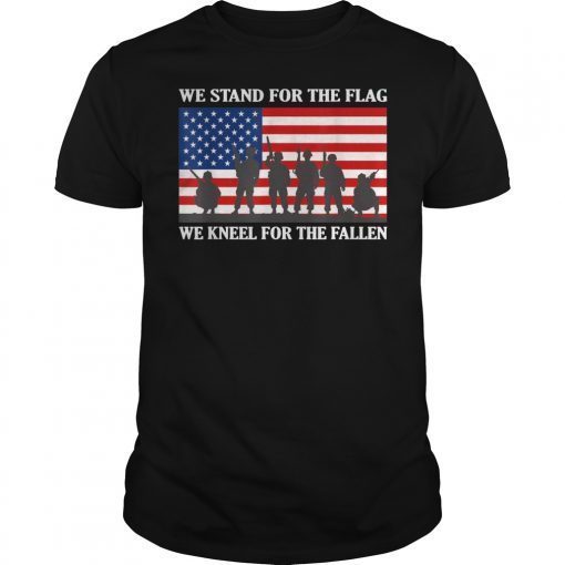 I Don't Kneel I Stand For The National Anthem Flag T-shirts