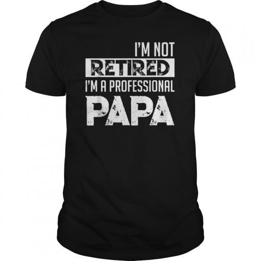 I'm Not Retired I'm Professional Papa Retirement TShirts Gift