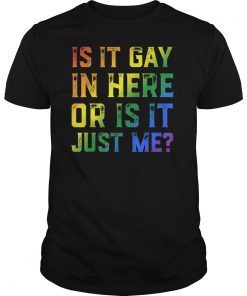 Is It Gay In Here Or Is It Just Me Funny Gay Pride T-Shirt