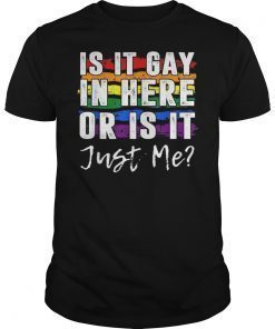 Is It Gay In Here Or Is It Just Me Funny Gay Pride Tee Shirt