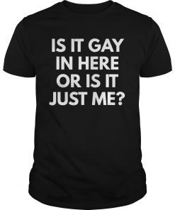 Is It Gay In Here Or Is It Just Me t-shirt Funny LGBT