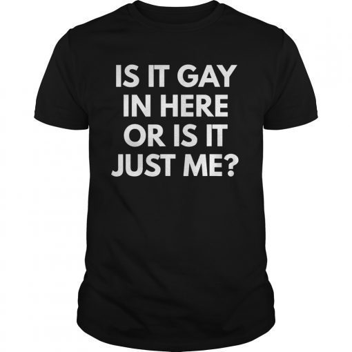Is It Gay In Here Or Is It Just Me t-shirt Funny LGBT