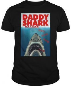 JAWS Inspired DADDY SHARK DOO DOO DOO Tee Shirt