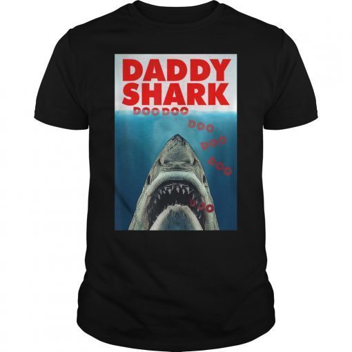 JAWS Inspired DADDY SHARK DOO DOO DOO Tee Shirt