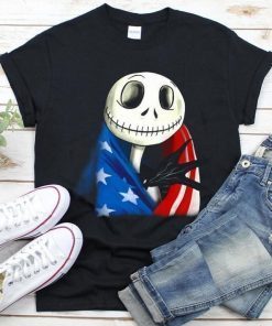 Jack Skellington American Flag Independence day T Shirt – Nightmare Before Christmas Jack 4th of July