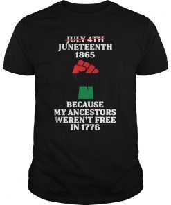 Juneteenth Ancestors Black African American Flag Pride T-Shirt