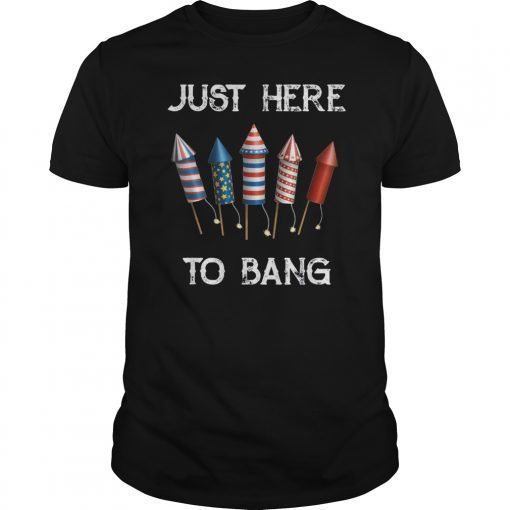 Just Here To Bang 4th of July T-Shirt