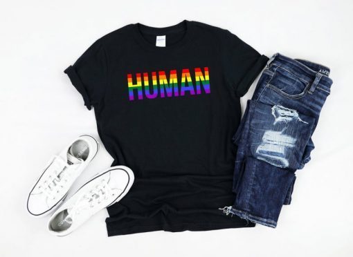 LGBT Gay Pride Flag Month 2019 Rainbow Flag Human Short-Sleeve Unisex T-Shirt