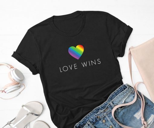 Love Wins Rainbow T-Shirt, Love Wins Shirt, Love is Love Shirt, Love Wins Men's T Shirt, Gift for Him, Gift for Her, LGBTQ