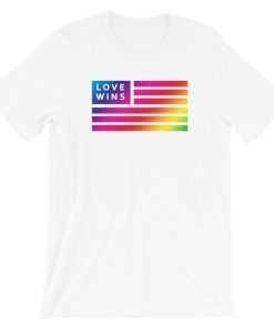 Love Wins Shirt Gay Pride Shirt Love Wins Rainbow Print Shirt Rainbow Print Pride Shirt LGBTQ Pride Shirt Gay Pride Tshirt