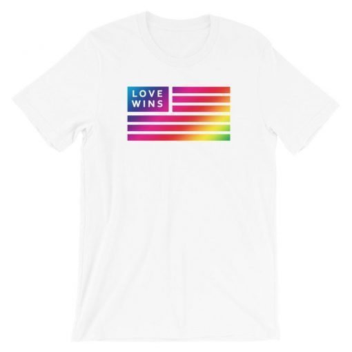 Love Wins Shirt Gay Pride Shirt Love Wins Rainbow Print Shirt Rainbow Print Pride Shirt LGBTQ Pride Shirt Gay Pride Tshirt