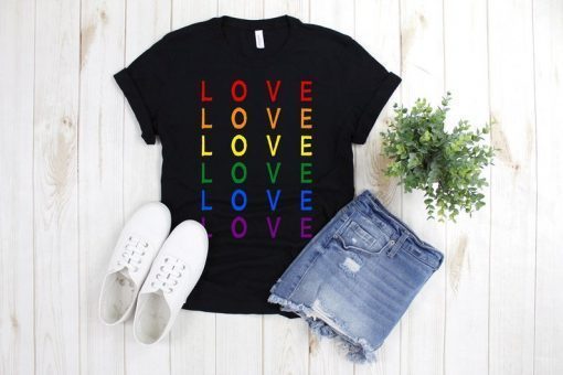Love Wins Shirt, LGBT Rainbow Colors T-Shirt, Gay Pride Gift, Lesbian Tee, LGBT Pride