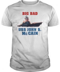 MENS USS John S McCain Support our Vets T-Shirt