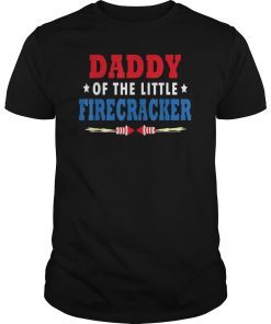 Mens 4th of July Daddy Of The Little Firecracker Shirt Gift