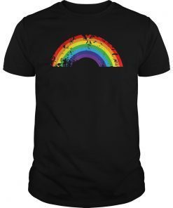 Mens Cool Elegant Rainbow Vintage Retro 80's Style Shirt Gift