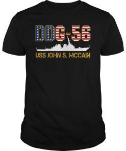 Mens DDG-56 USS John S. McCain T-Shirt