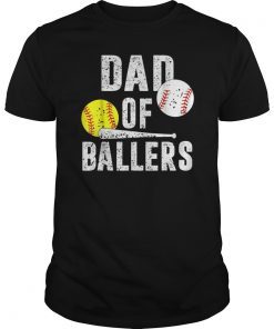Mens Dad Of Ballers Gifts T-shirt