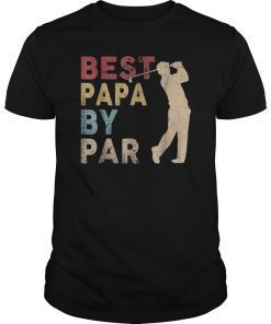 Mens Father's Day Best Papa by Par Funny Golf Gift Shirt