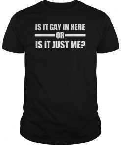 Mens Is It Gay In Here Or Is It Just Me LGBT Pride Gift Tshirt