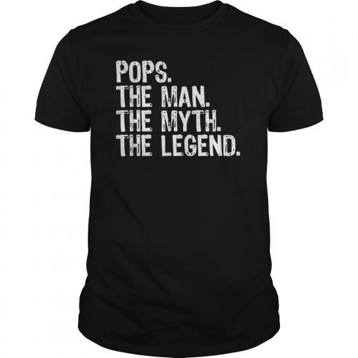 Mens Pops The Man The Myth The Legend Gift Father's Day T-Shirts