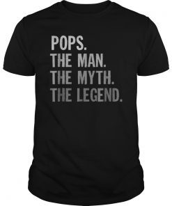 Mens Pops the man the myth the legend t shirt father's day shirts
