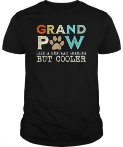 Mens Vintage Grand Paw Shirt Like Regular Grandpa But Cooler Gift Tee Shirts