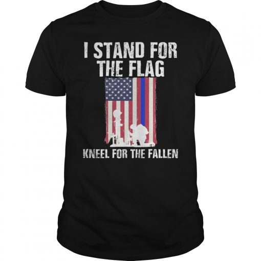 Mens We Stand For Te Flag We Kneel For The Fallen Tee Shirt