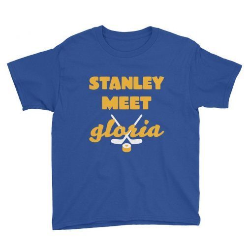Mens stanley meet gloria blues stanley cup t shirt Short-Sleeve Unisex Tee Shirts